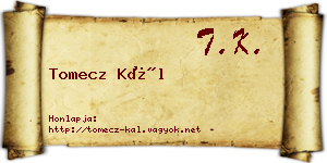 Tomecz Kál névjegykártya